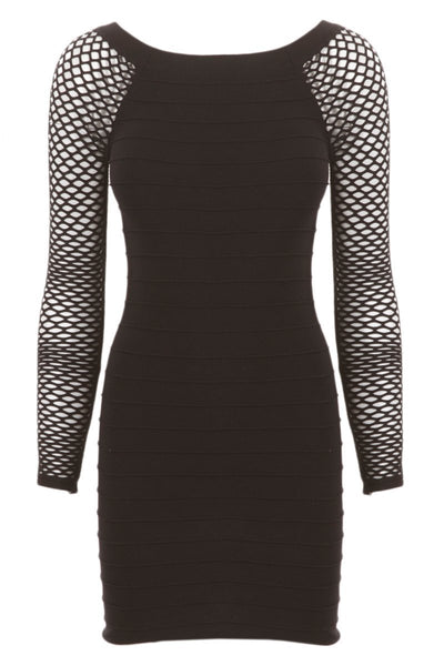 Mesh L/S Seamless Dress