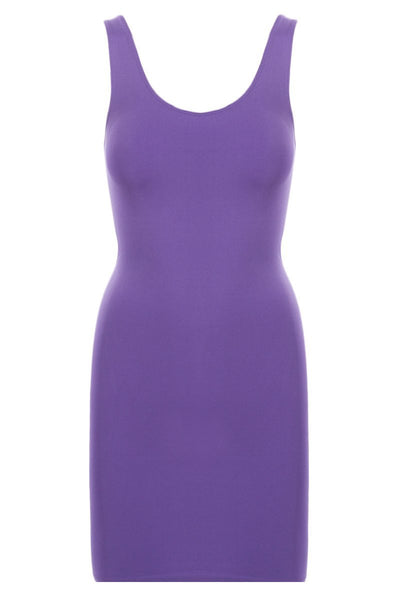Scoop Neck Seamless Tunic Dress