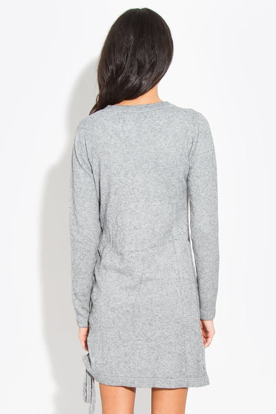 Felice Lace-Up Sweater Dress