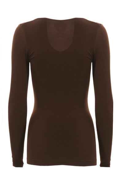 Seamless Long Sleeved V-Neck Top