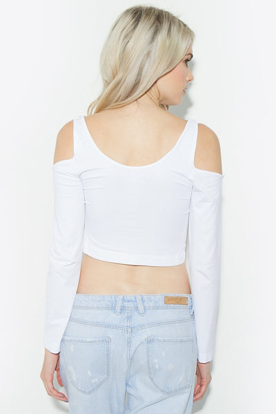 Cold Shoulder Long Sleeve Top