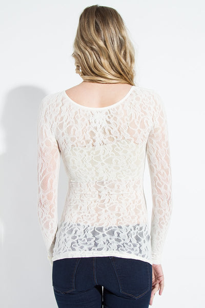 Seamless Lace Long Sleeve Top