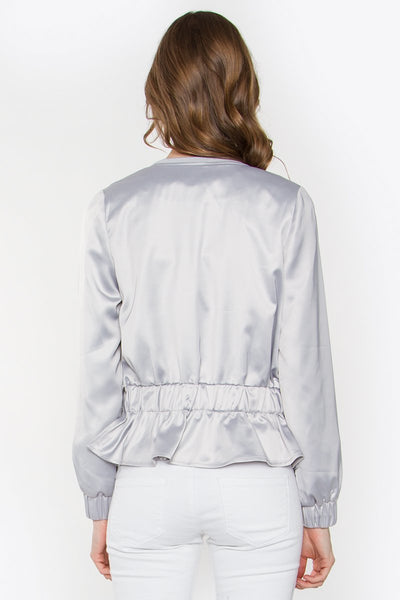 Jordan Peplum Bomber Jacket