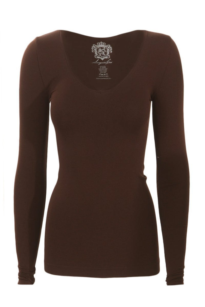 Seamless Long Sleeved V-Neck Top