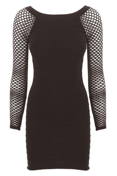 Mesh L/S Seamless Dress