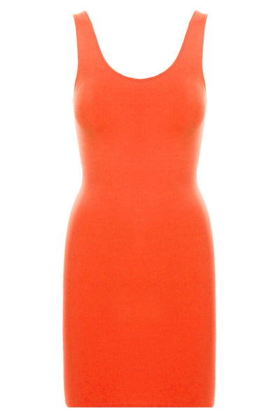 Scoop Neck Seamless Tunic Dress