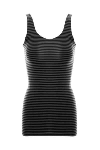 Seamless Striped Scoop Neck Tank Top