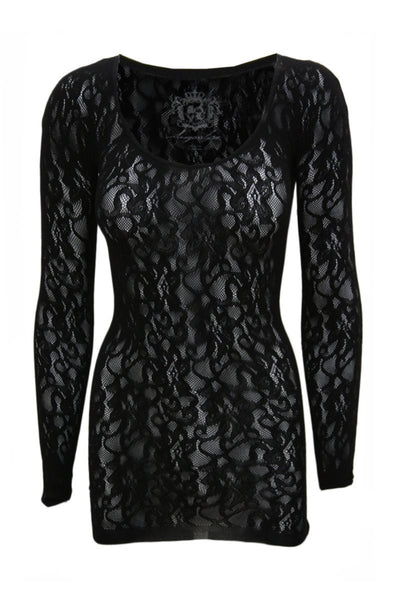 Seamless Lace Long Sleeve Top
