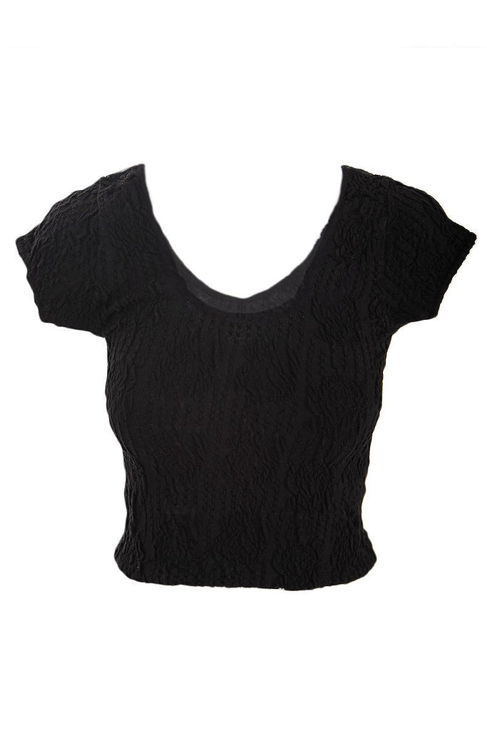 Jacquard Cap Sleeve Top