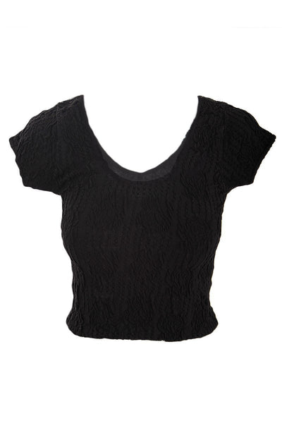 Jacquard Cap Sleeve Top