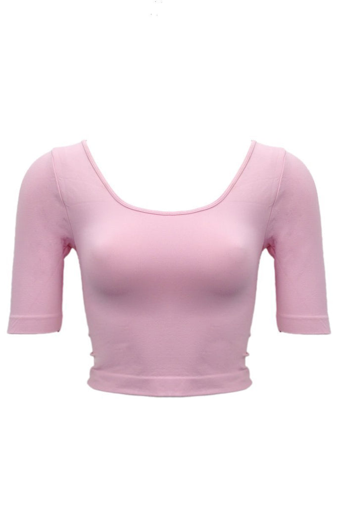 Seamless 1/2 Sleeve Crop Top