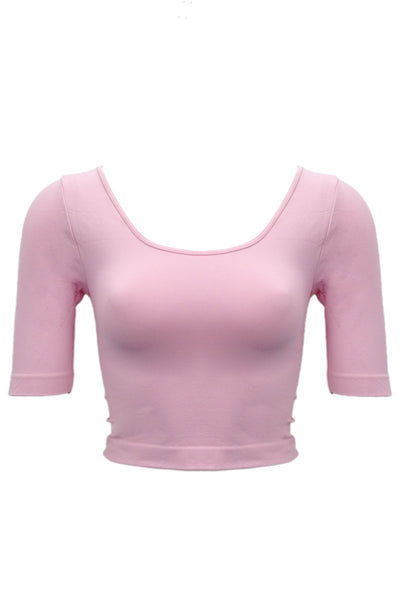 Seamless 1/2 Sleeve Crop Top