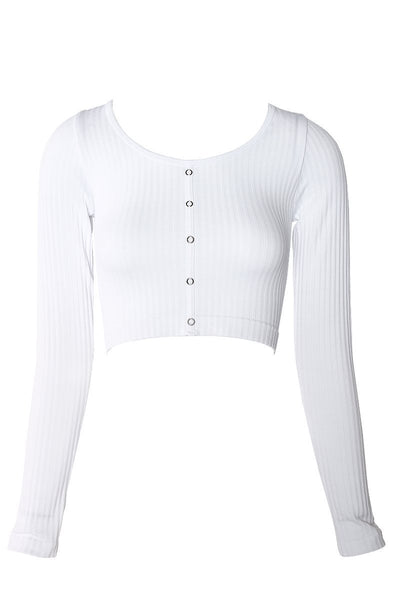 Rib Knit Long Sleeve Top