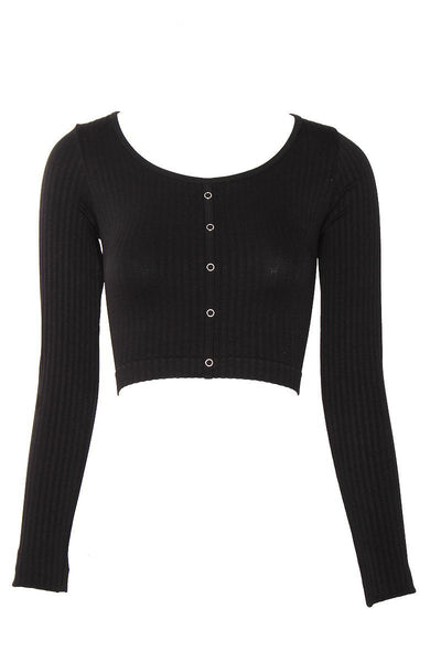Rib Knit Long Sleeve Top