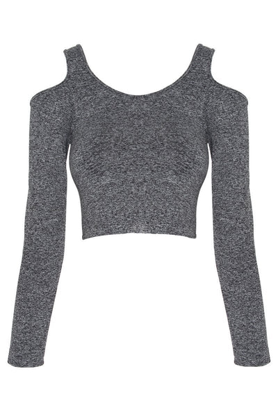 Cold Shoulder Long Sleeve Top